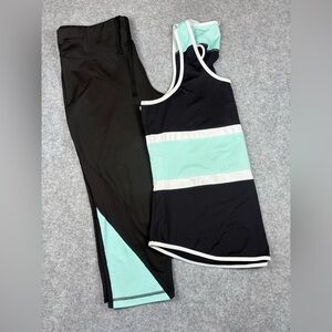 Fila Black and Mint Jogger Set